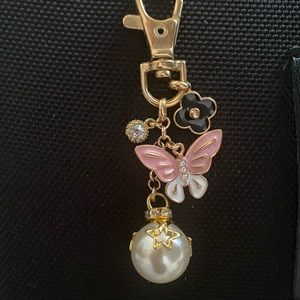 Butterfly enamel purse charm